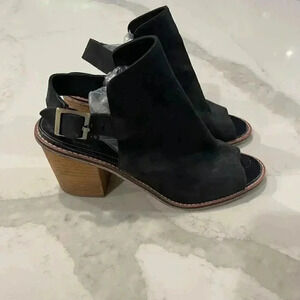 Chinese Laundry Caleb Black Soft Leather Sandal Bootie Women’s Size 8